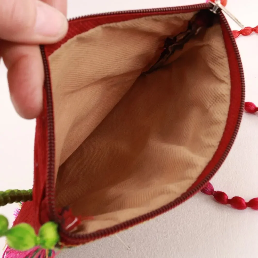 Boho Elephant Crossbody Handbag Women S Multicolored Pom Pom Purse Pouch Bag